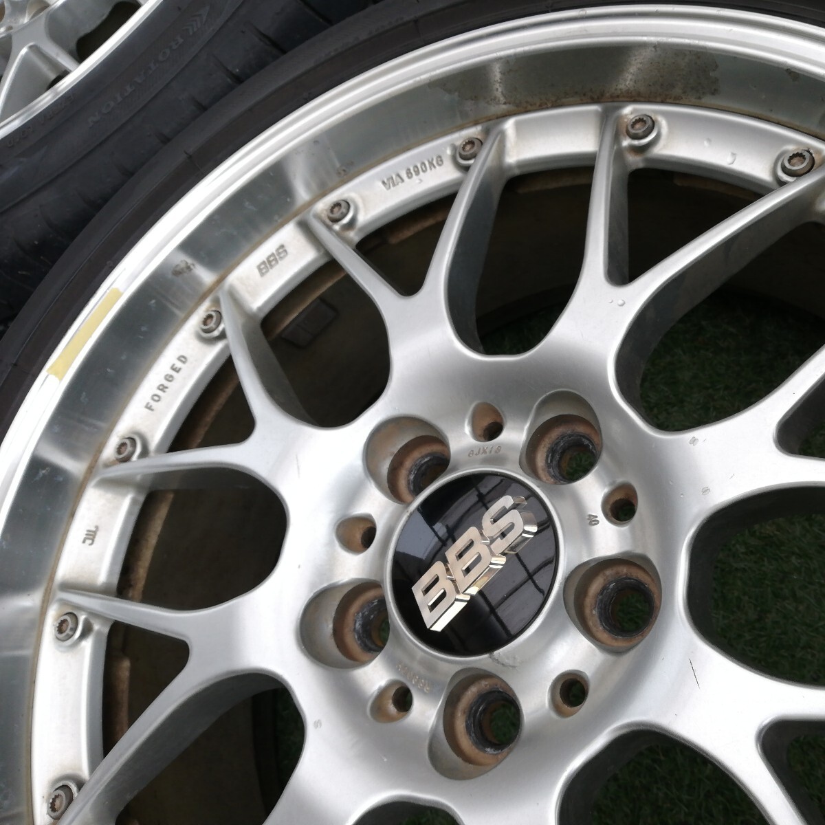 売り切り♪BBS RS900H 18インチ４本セット  8j+40 PCD114.3 5穴 FORGED 鍛造の画像5