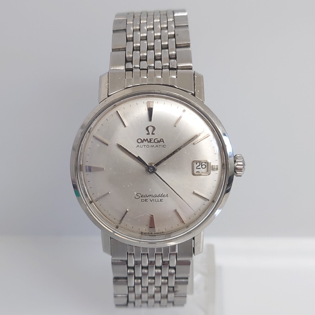 【86】稼働品 OMEGA オメガ Seamaster DE VILLE シーマスター デビル Wネーム 自動巻き デイト メンズ 腕時計の画像1