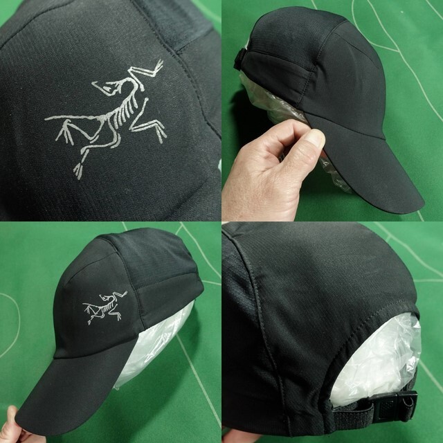 ▲アークテリクス ポリエステル100% 吸汗速乾 サイドメッシュキャップ CALVUS CAP ブラック S/P-M/M 美品!!!▲_画像5