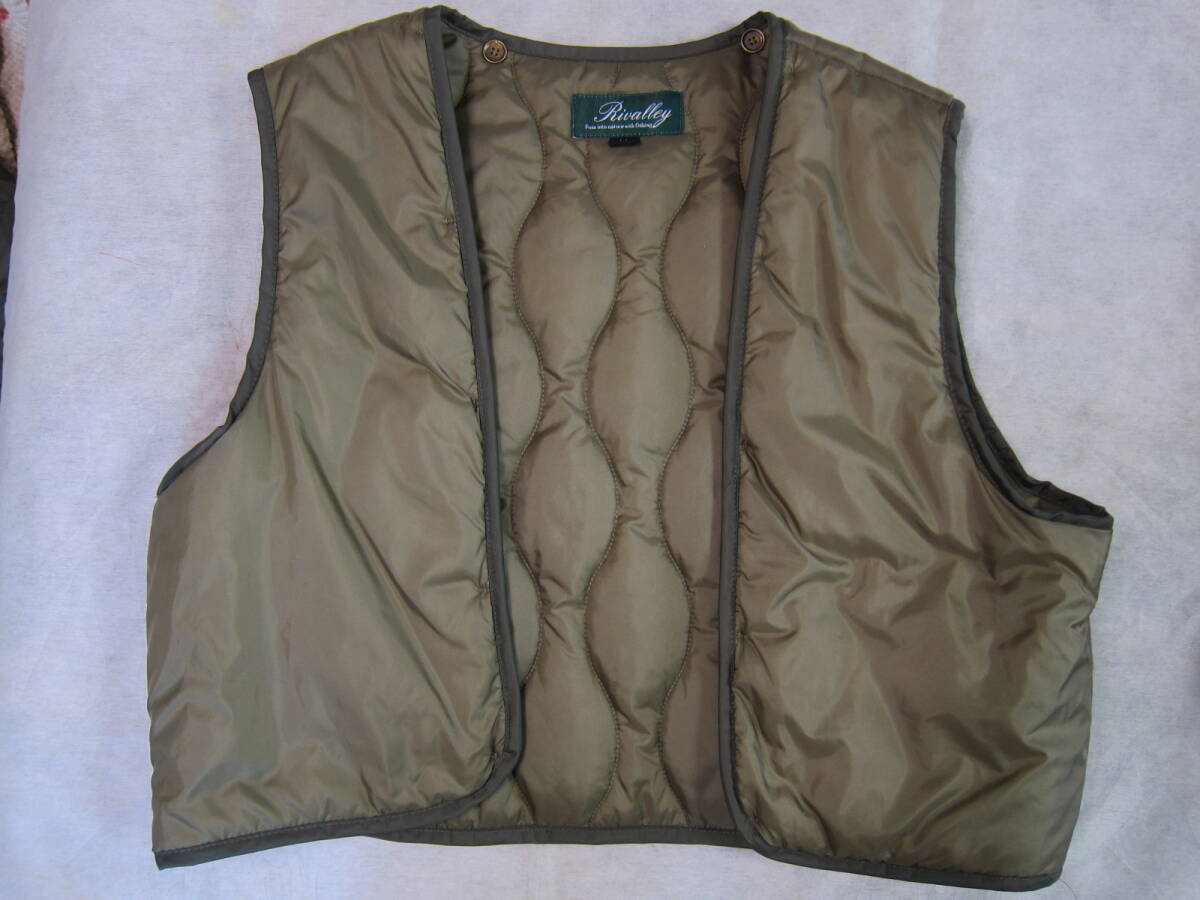  リバレイ ウェーディングジャケット（中綿ベスト、フード付き）サイズ：LL　美品！_画像10