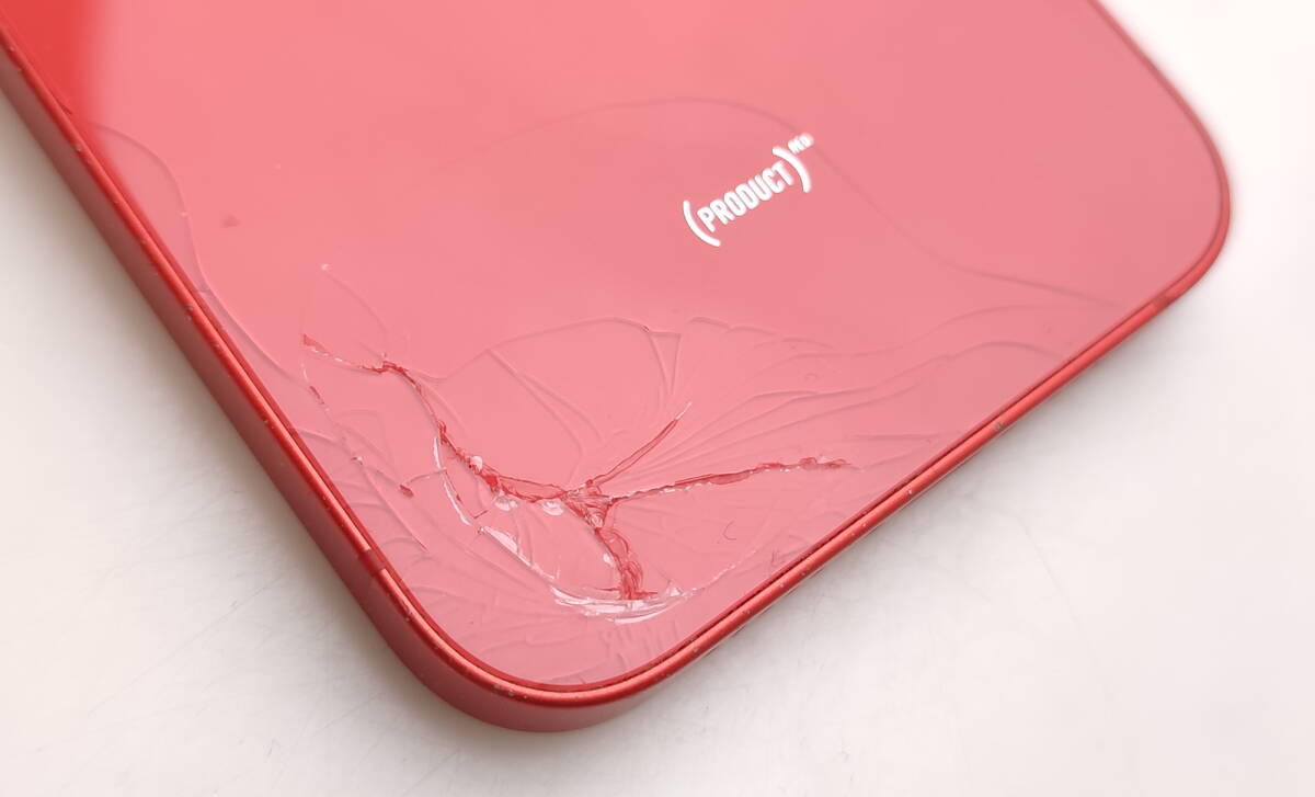 【ジャンク】 iPhone12 128GB レッド SIMロック解除済み ◯判定 背面ガラス割れ 79%_画像6