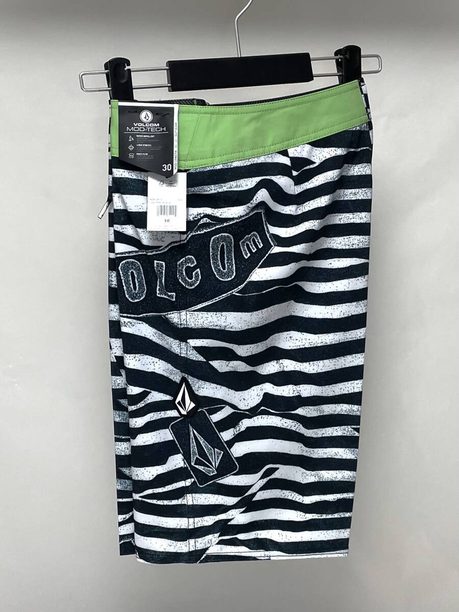 VOLCOM ボルコム A0812413ELG② メンズ 30インチ ボードショーツ サーフパンツ 水着 海パン ゼブラ柄 ヴォルコム 新品 即決 送料無料_画像3