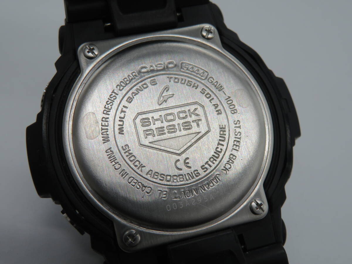 CASIO(カシオ）G-SHOCK　タフソーラー　GAW-100B　腕時計　中古品　M3ー11A　_画像3