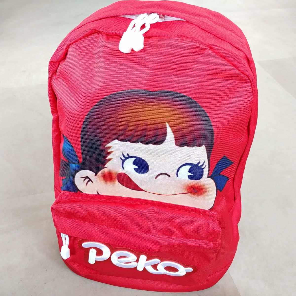 【☆タグ付☆未使用品☆】FUJIYA 不二家 Peko milky ペコちゃん ミルキー リュック サック バッグ 赤 PK-MBBK01 1円スタート SA3005_画像1