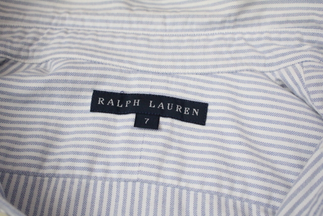 【RALPH LAUREN】ラルフローレン　ボタンダウンシャツ　ストライプ　レディース　used　7　長袖シャツ　オックスフォードシャツ_画像3
