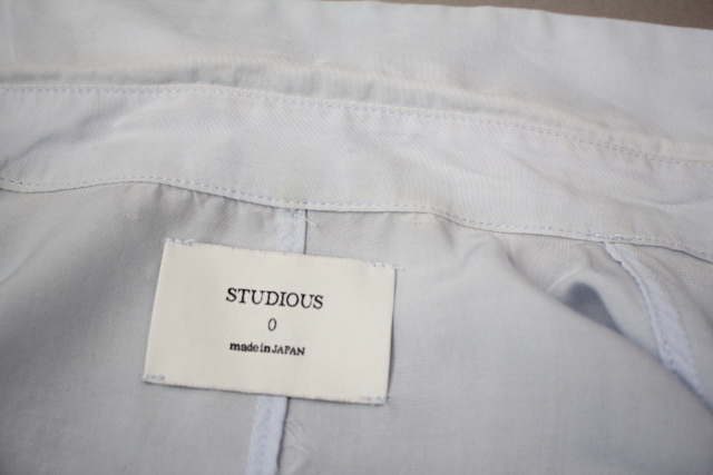 【STUDIOUS】ステュディオス　ドレスシャツ　水色　レディースシャツ　サイズ0　ブランド古着　ブラウス_画像5
