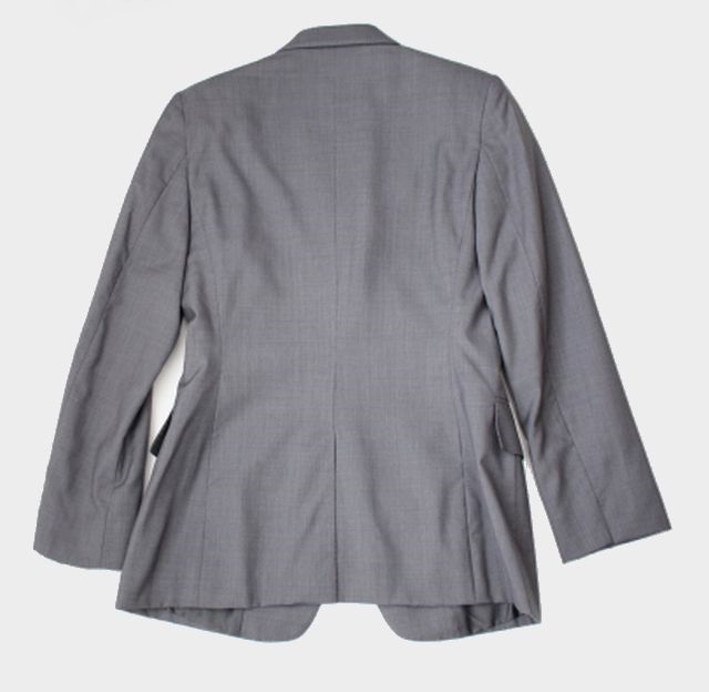  Italy made [GUCCI] Gucci tailored jacket 3B lady's 38 gray USED Gucci Japan 