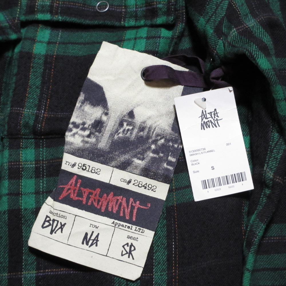 ALTAMONT　SMASH L/S FLANNEL　カラー：BLACK(商品タグ表示)　S(日本サイズ:Mサイズ相当)　アルタモント　オルタモント　フランネルシャツ_画像7