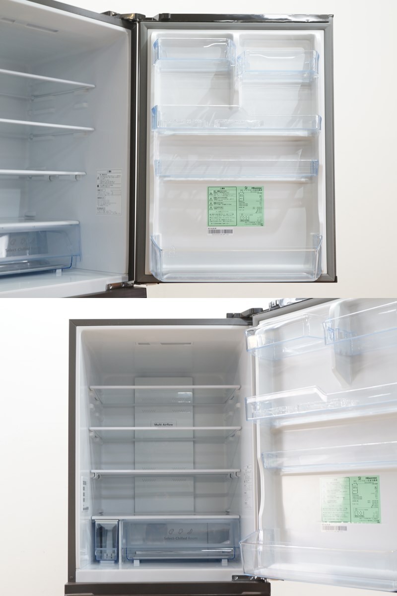 東ハ:【ハイセンス】3ドア 冷凍冷蔵庫 360L HR-D3601S 2020年 シルバー 自動製氷システム セレクトチルド室 うるおい野菜室 ★送料無料★_画像4