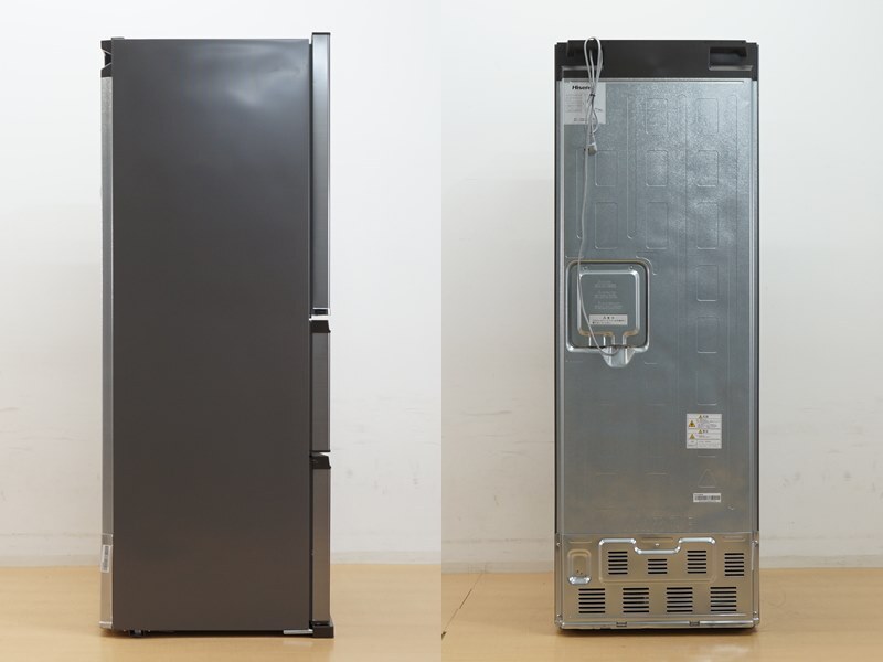 東ハ:【ハイセンス】3ドア 冷凍冷蔵庫 360L HR-D3601S 2020年 シルバー 自動製氷システム セレクトチルド室 うるおい野菜室 ★送料無料★_画像3