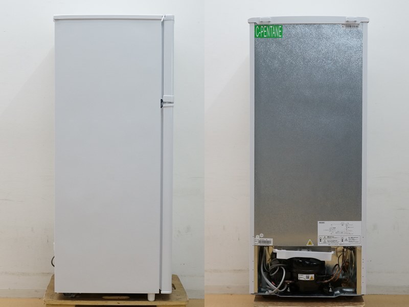 東ハ:【アイリスオーヤマ】2ドア 冷凍冷蔵庫 118L IRSD-12B-W 2022年 冷蔵室ガラス棚 温度調節7段階 まとめ買いたっぷり収納 ★送料無料★の画像3