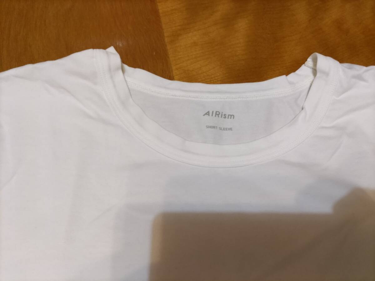 ★UNIQLO ユニクロ / AIRism エアリズム / クルーネック 半袖Tシャツ 3枚セット / メンズ XLサイズ / 白 / 良品★_画像6