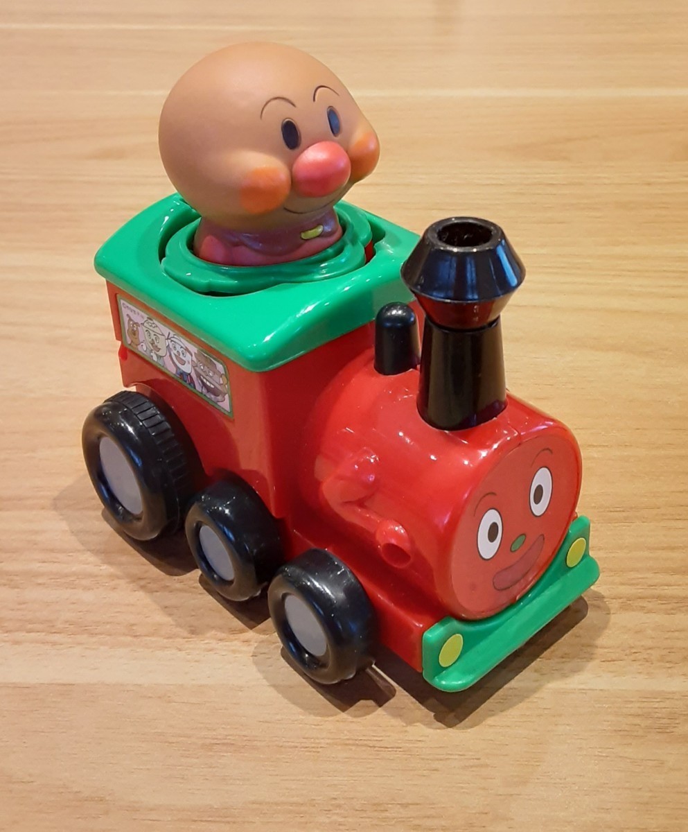 それいけ アンパンマン 機関車 プッシュゼンマイ ミニカー SLマン おもちゃ 子供 幼児 の画像1