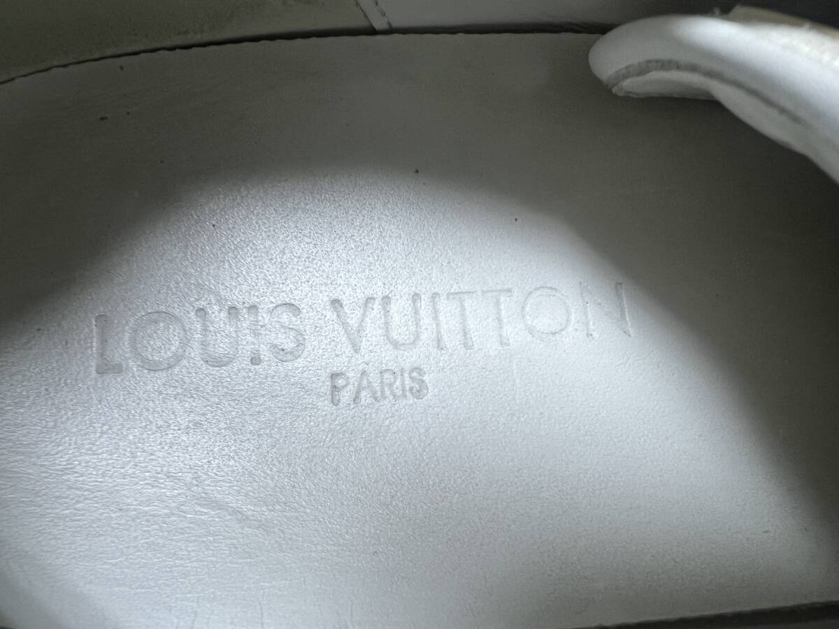 LOUIS VUITTON ルイヴィトン ダミエレザースニーカー 白 8.5 中古_画像8