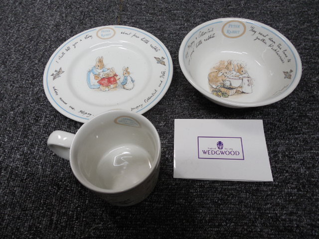 Wedgwood・ウエッジウッド・ピーターラビット・カップ・皿・3点セット (未使用品) / ビンテージ_画像3