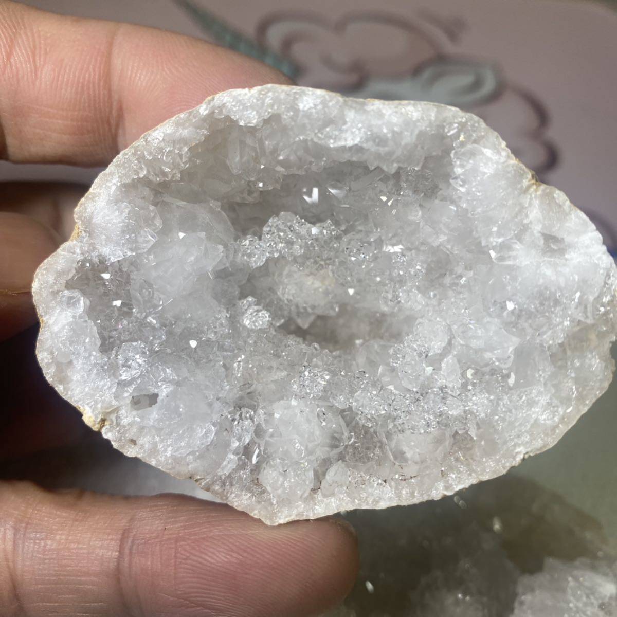 【爆レア　聖美結晶】モロッコ産100%完全体水晶クラスター原石（幸水晶）