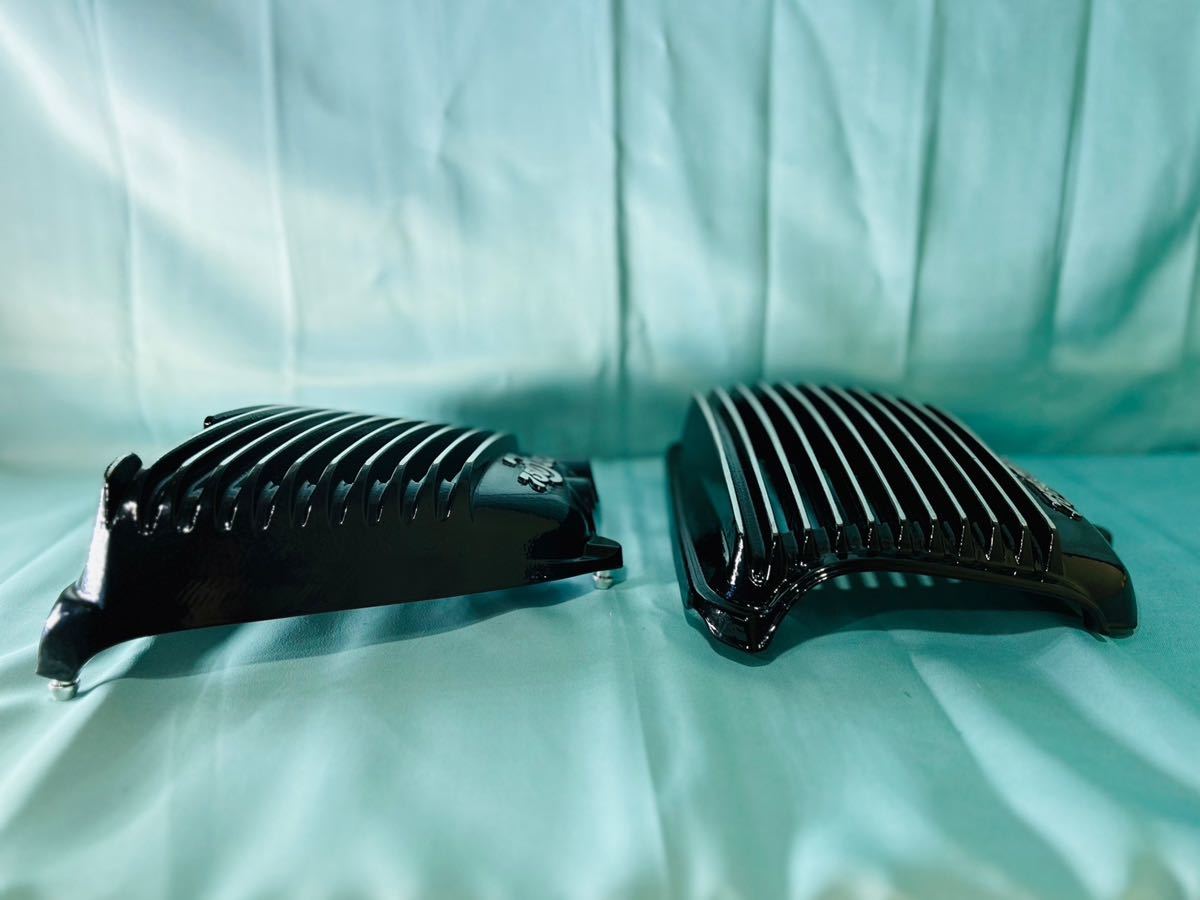 [ safety fixed amount ] CB750FOUR K series Alf .n side cover black left right set inspection K1 K2 K3 K4 K5 aluminium fins custom parts 