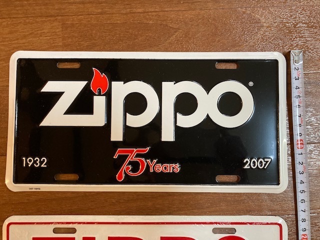 zippo ナンバープレート型メタルサイン2枚、新品未使用品！_画像2
