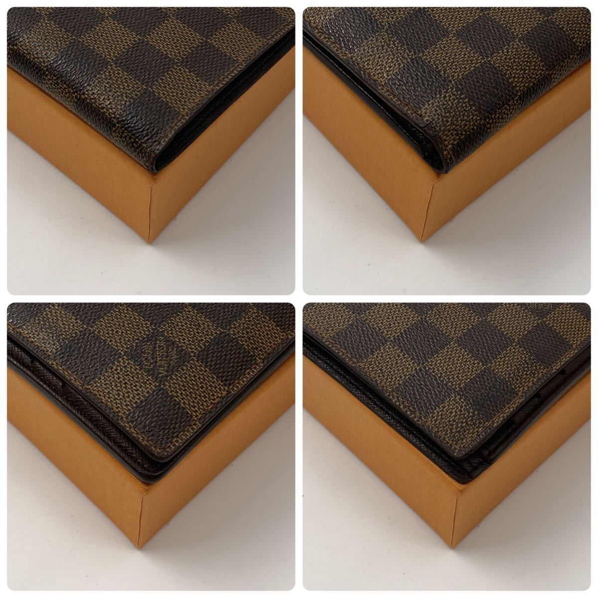 H632 【美品 】ルイヴィトン ダミエ 2つ折り財布 ポルトフォイユ マルコ LOUIS VUITTON メンズ レディース_画像9