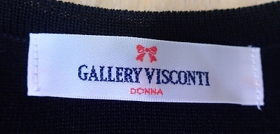 ◆GALLERY VISCONTI ギャラリービスコンティ／裾フリル入り ニットワンピース リボン付きベルトあり／ブラック／サイズ2の画像4
