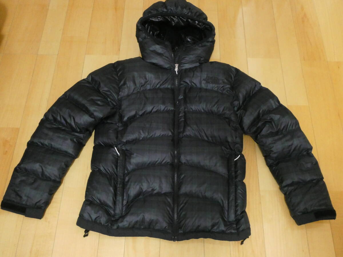 THE NORTH FACE ノースフェイス ノベルティ アコンガグアフーディ ダウンジャケット ND91234 メンズ サイズ:M 美品 (グリーンチェック)