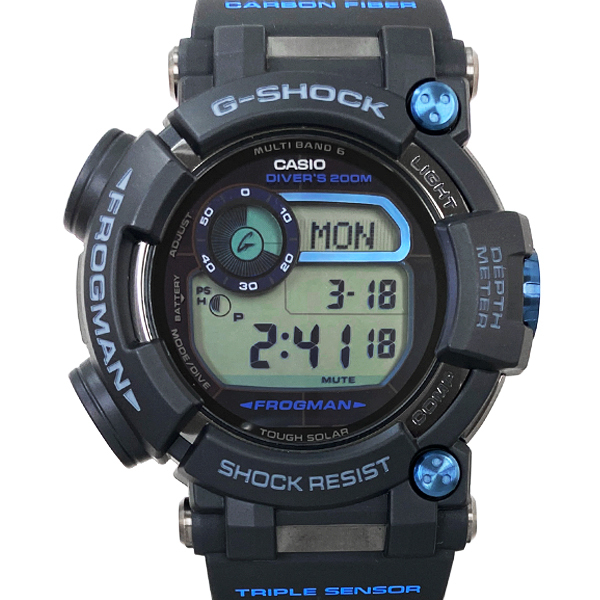 [中古] カシオ G-SHOCK フロッグマン GWF-D1000B-1JF デジタル タフソーラー 電波時計 ダイブコンピューター 耐衝撃 黒 Gショック CASIO_画像1