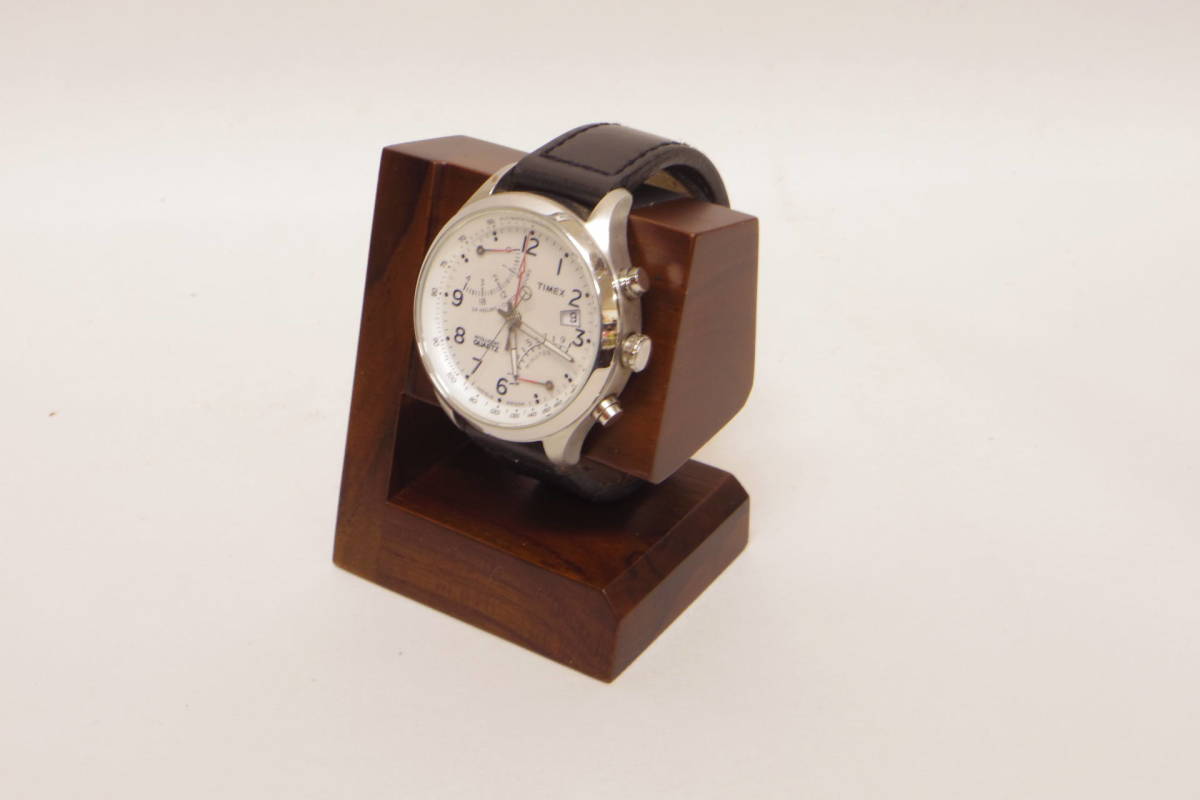 定形外郵便発送、木製腕時計スタンド モデル4 ”レスト＆ディスプレイ” チークウッド ナチュラル仕上げ の画像6