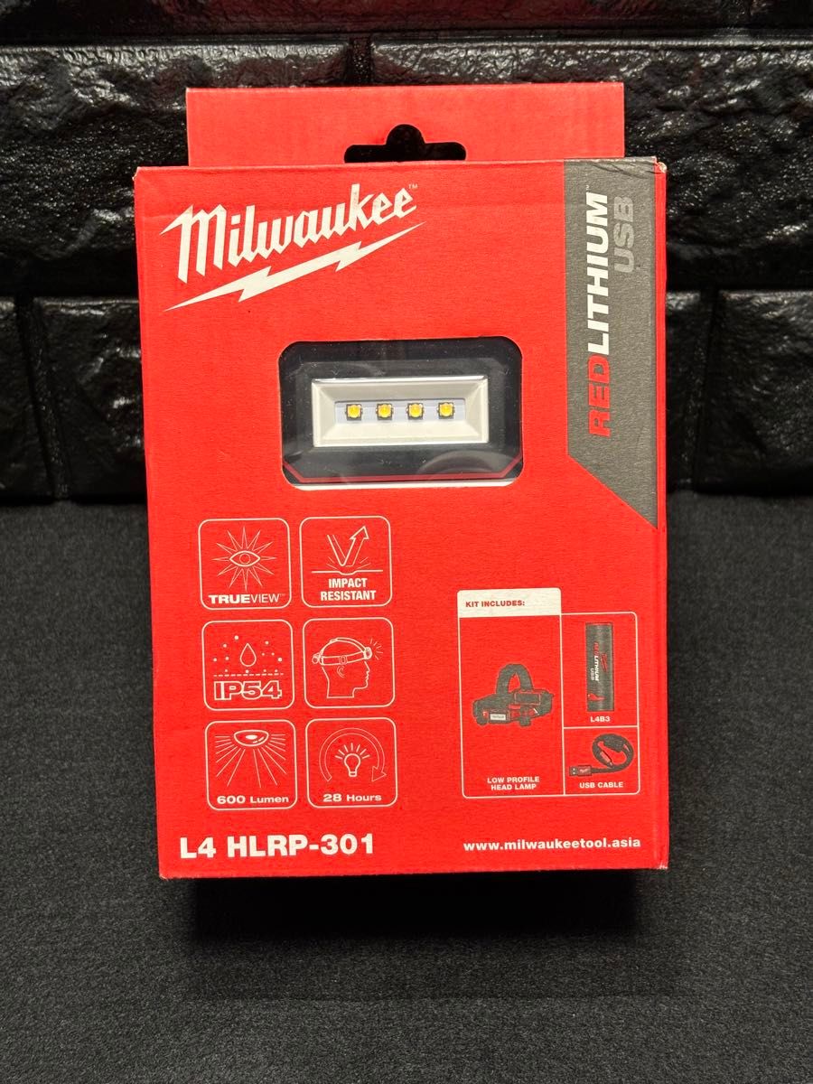 送料込★ミルウォーキーツール【Milwaukee】USB充電式ロープロファイルヘッドライトL4 HLRP-301新品未使用★在庫有