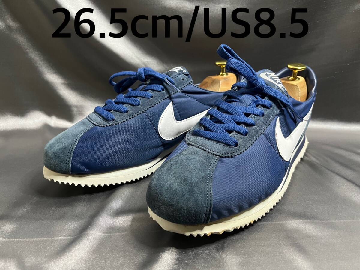 美品26.5cm/US8.5 ナイキ コルテッツ2 1995年製 NIKE CORTEZ 2 102009-411 NAVY/ネイビー