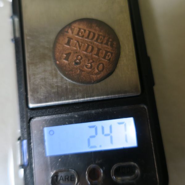【送料６３円】 オランダ領東インド　１セント硬貨　１８３９年_画像3