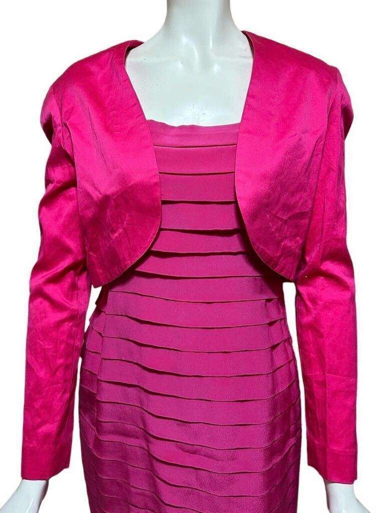 バブリー バブル セットアップ ピンク タイト セクシー ヴィンテージ 古着 ジャケット ワンピース ドレスの画像2