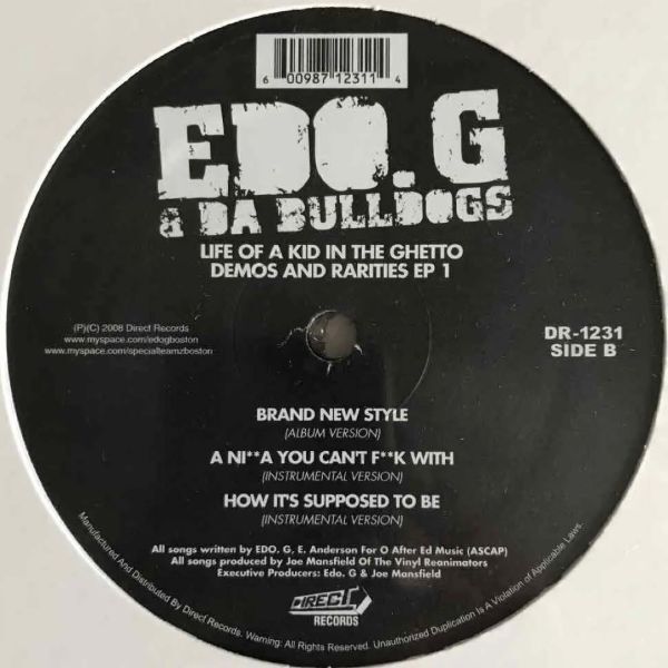 Ed O.G & Da Bulldogs - Life Of A Kid In The Ghetto - Demos And Rarities EP 1 (シールド未開封)_画像2