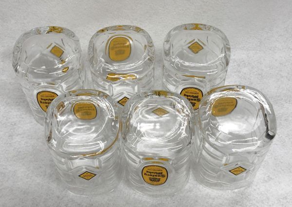 未使用/長期保管品 サントリーウイスキー 角瓶「亀甲グラス」ロックグラス 6個セット ノベルティ 非売品 SUNTORY 日本 200332_画像5