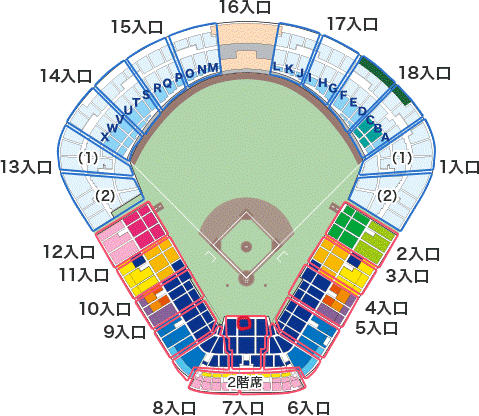 4月23日(火)　神宮球場　東京ヤクルトvs広島東洋カープ　ネット裏４段ペア_画像2