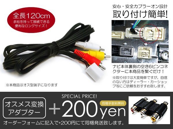 メール便送料無料 外部入力 VTRアダプター ホンダ ステップワゴン RF1/2 純正ナビ用 VTR入力 接続ハーネス カーナビ カーモニター_画像2