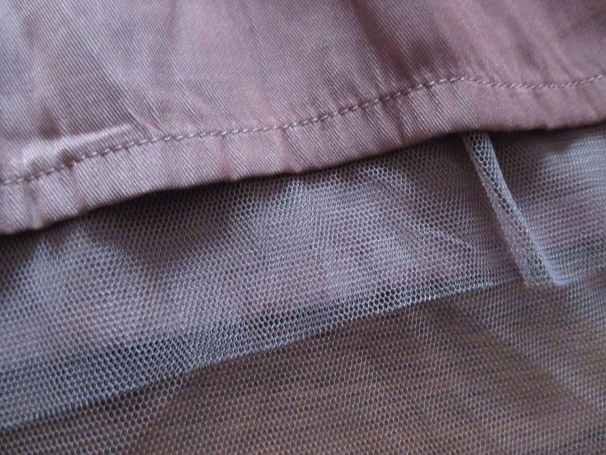 Melan Cleuge メランクルージュ チュールスカート ふんわりリバーシブル 2WAY 茶系フレアスカート ロングスカート フレアースカート M_画像3