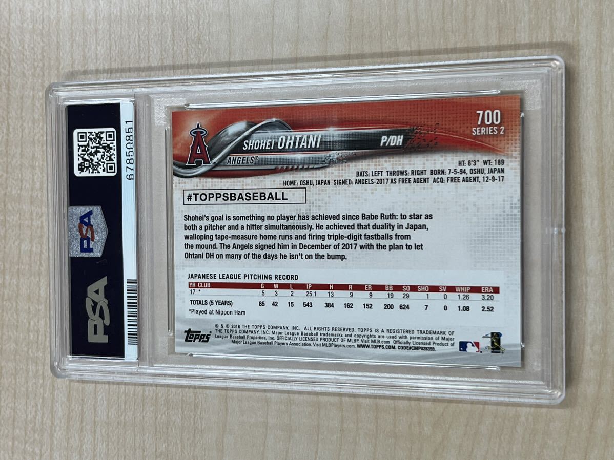 SHOHEI OHTANI RC PSA10 2018 TOPPS ROOKIE CARD PITCHING #700 GEM MTの画像2