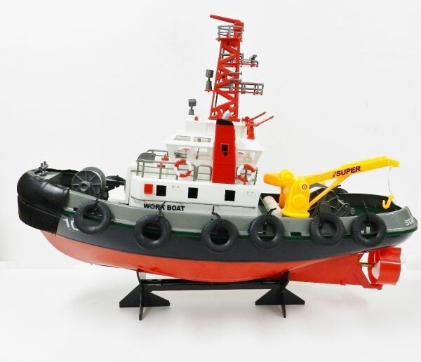 【500円引きクーポン】 【放水可能・塗装済み完成品】 2.4GHz Heng Long(ヘンロン)製 タグボートラジコン ☆港湾作業船ラジコン 船、ボート