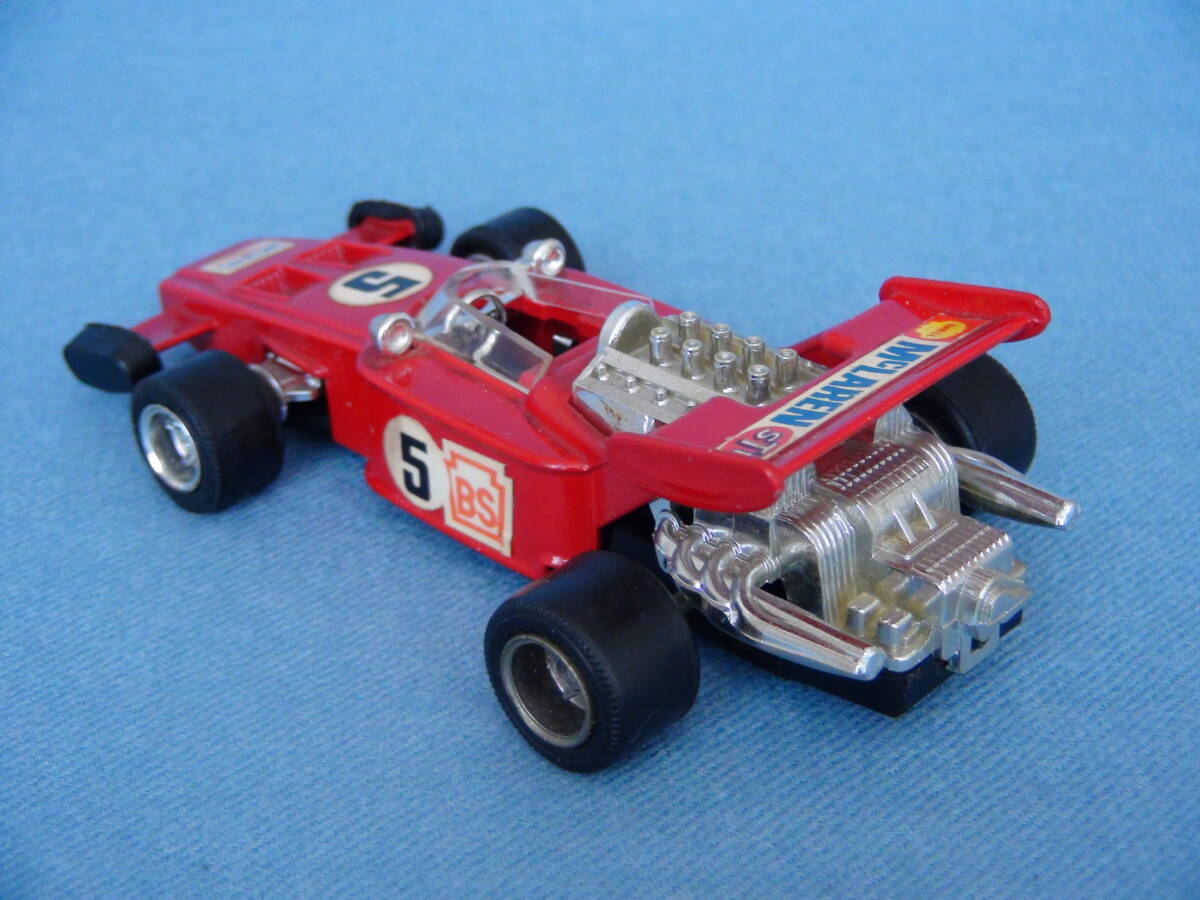 1980年頃古い日本製シンセイ・ミニパワー/ジェットマシーン1/35・マクラーレンF1レーシングカー赤・美品ですが・・_画像6