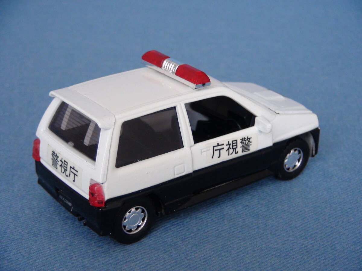 【希少】1980年代古い日本製ダイヤペット1/35スバル・レックスVX警視庁ミニパトカー・美品/箱付の画像2
