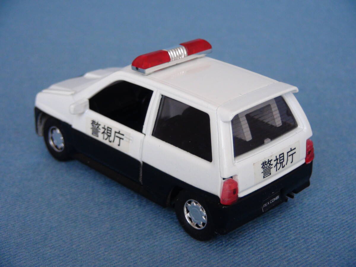 【希少】1980年代古い日本製ダイヤペット1/35スバル・レックスVX警視庁ミニパトカー・美品/箱付の画像6