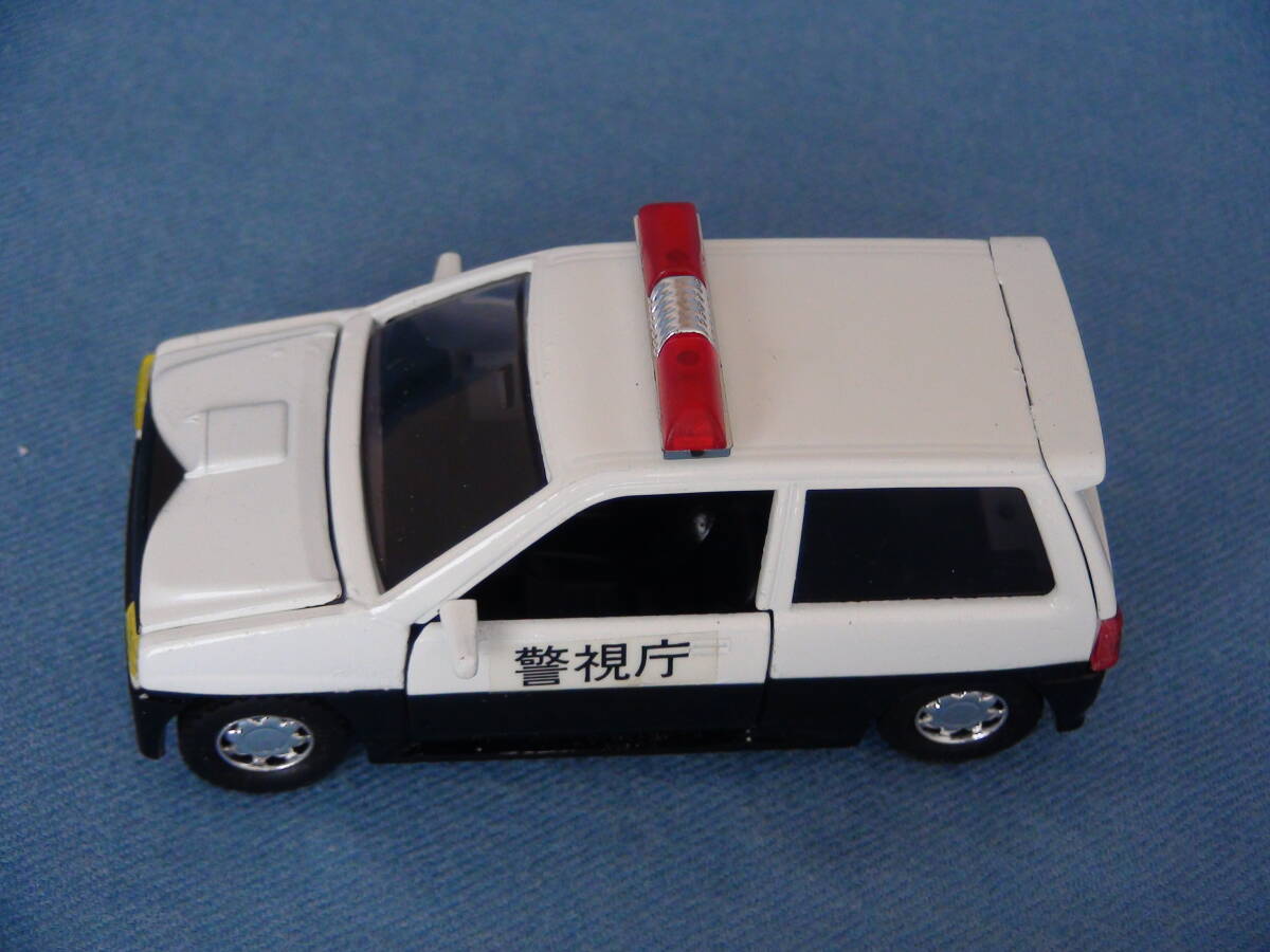 【希少】1980年代古い日本製ダイヤペット1/35スバル・レックスVX警視庁ミニパトカー・美品/箱付の画像7