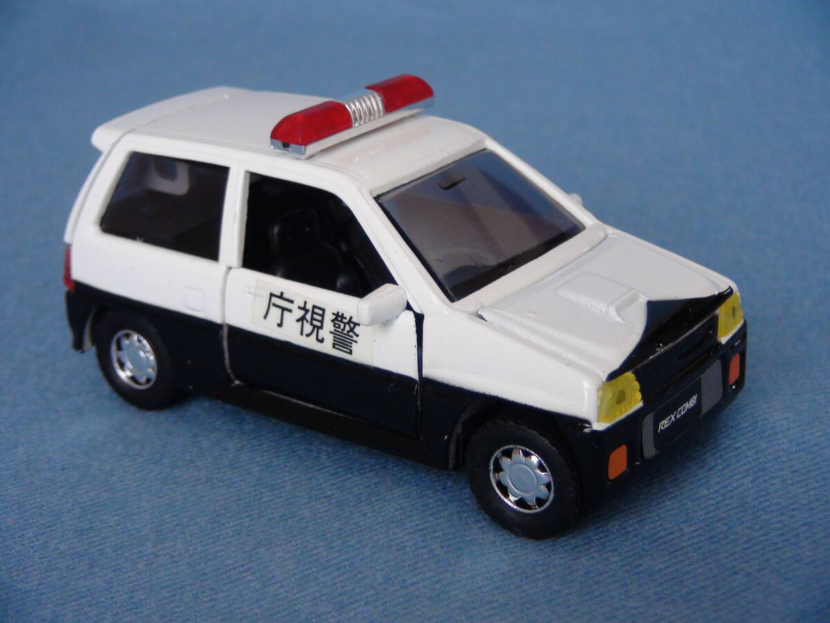 【希少】1980年代古い日本製ダイヤペット1/35スバル・レックスVX警視庁ミニパトカー・美品/箱付の画像5