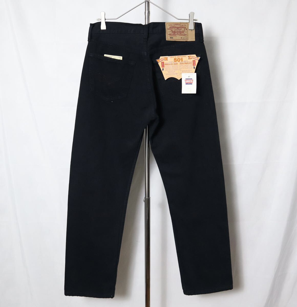 デッドストック 90s UK LEVIS 501 BLACK DENIM PANTS 90年代 リーバイス ブラック デニムパンツ ユーロ UK製 イギリス アメリカ製 米国製_画像3