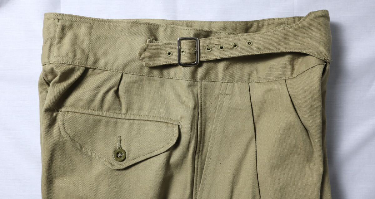 デッドストック UK ARMY GURKHA PANTS KHAKI イギリス軍 グルカ パンツ カーキ ベイカー ミリタリー ビンテージ カーゴパンツ チノパン US_画像3