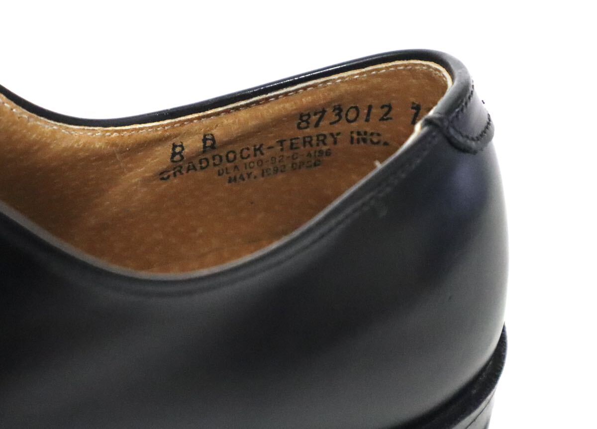  неиспользуемый товар US NAVY SERVICE SHOES Dead Stock 26cm 90 годы рис военно-морской флот сервис обувь неиспользуемый товар America армия Франция армия кожа обувь 