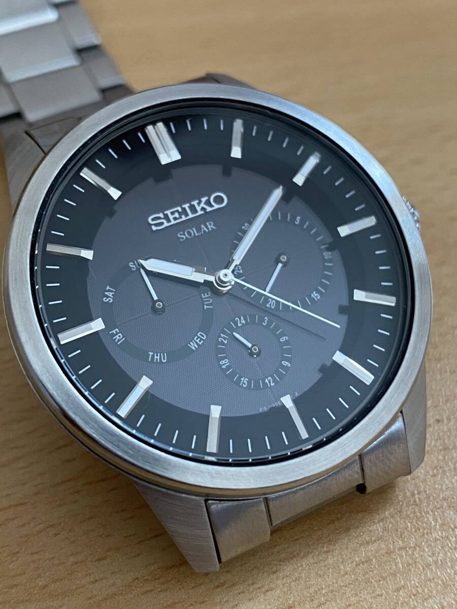 Seiko solar セイコーソーラー男性用腕時計v14j-0ax0_画像1