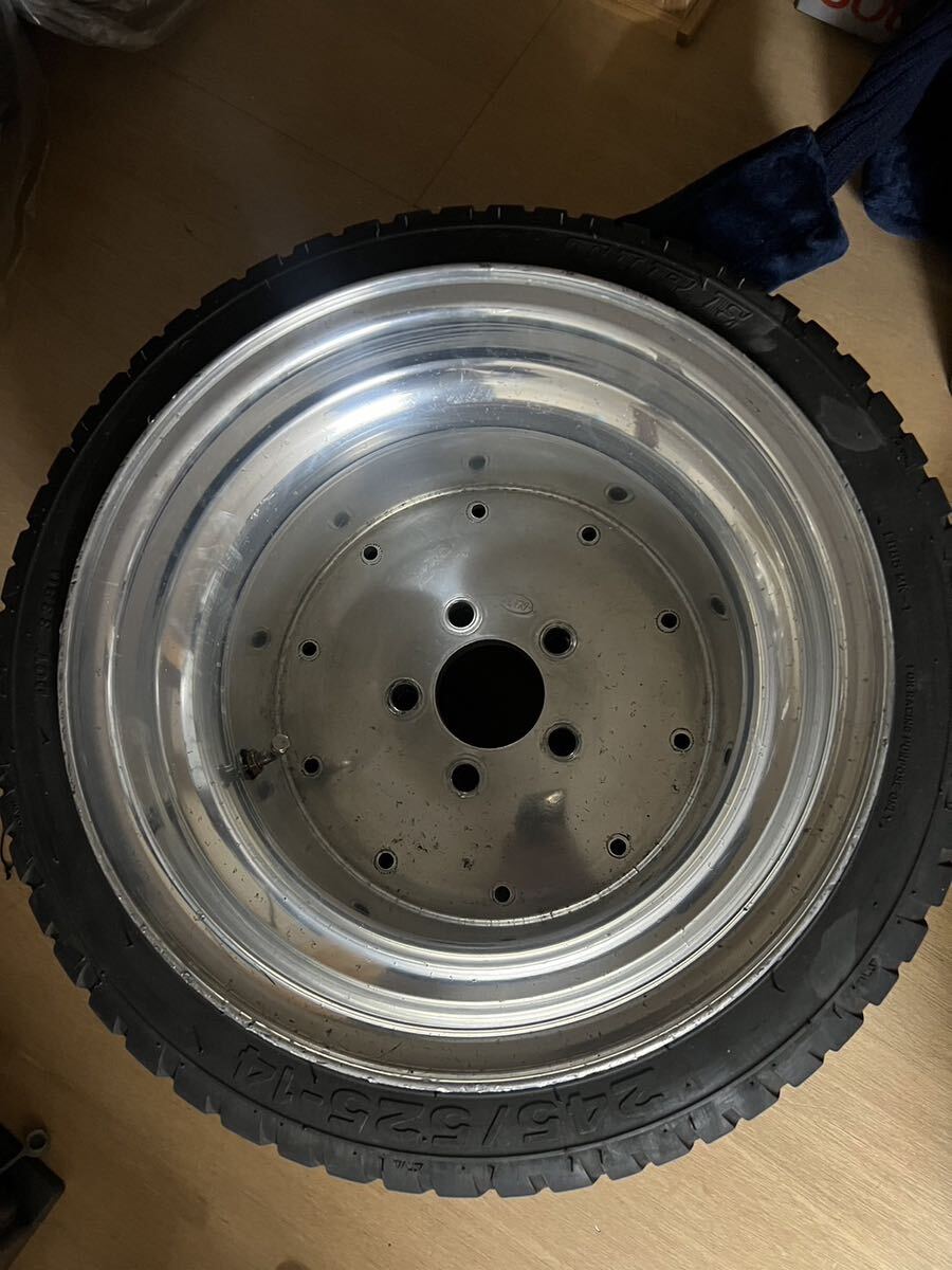 14インチ 5穴 SSR マークI PCD114.3 極太12J 恐らくCタイプ 深リム 旧車 ネオクラ 街道レーサー 暴走族 当時物 希少な5穴 バフがけ済みの画像3