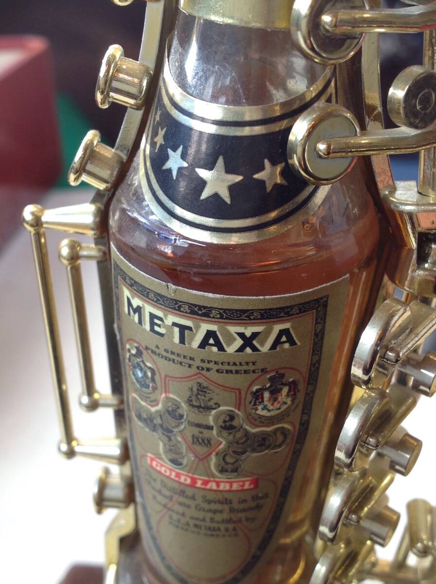 未開封 古酒 ミニボトルコレクション ブランデー ゴールドラベル METAXA サキソフォン _画像7