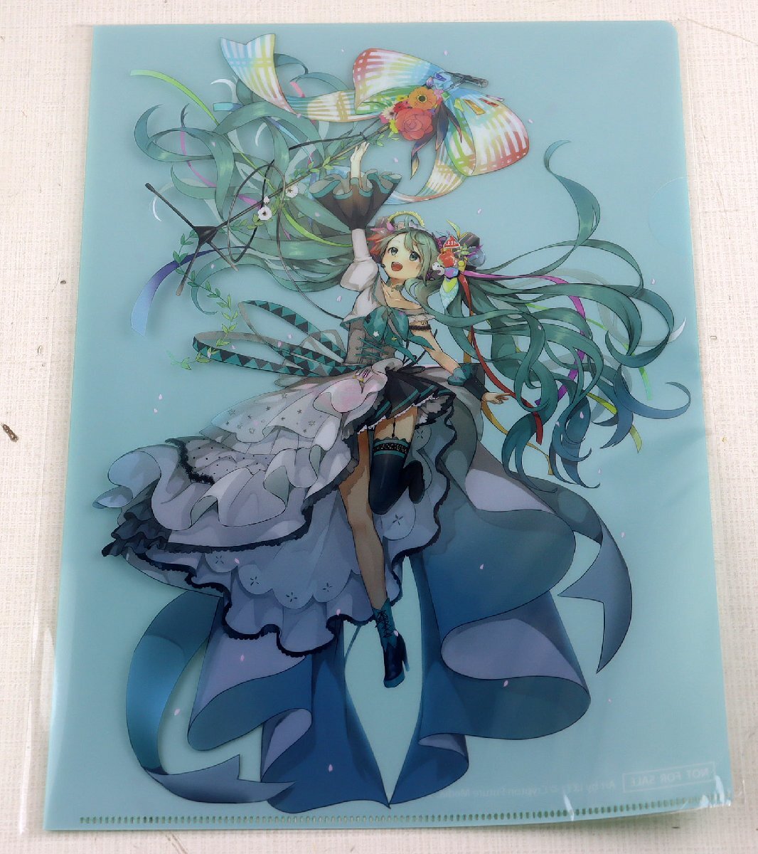 M* secondhand goods * figure [ Hatsune Miku Memorial Dress Ver.]gdo Smile Company 1/7 scale clear file attaching 